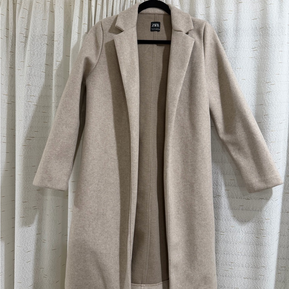 Zara Camel Wool Blend Coat